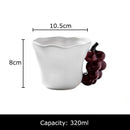Fun fruits ceramic mug strawberry & lemon dining room cup