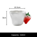 Fun fruits ceramic mug strawberry & lemon dining room cup