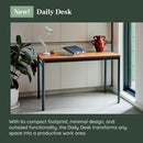 Functional Home Office Desk with Rounded Corners and Cable Notch