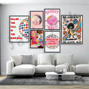 Funky disco gogo boot canvas print bedroom retro wall art