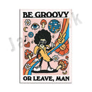 Funky disco gogo boot canvas print bedroom retro wall art