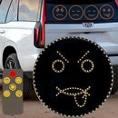 Funny black & gold smiley face led sign light car decor