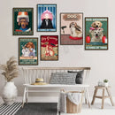 Funny jack york canvas printings set of 6 framed grooming room decor