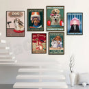 Funny jack york canvas printings set of 6 framed grooming room decor