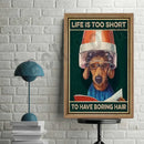 Funny jack york canvas printings set of 6 framed grooming room decor