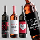 Funny Valentine Wine Label Set