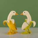 DecorBites™ Banana Duck Sculpture: Cute Funny Animal Figurine for Home Decor