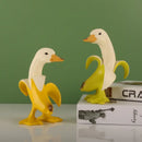 DecorBites™ Banana Duck Sculpture: Cute Funny Animal Figurine for Home Decor
