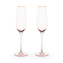 Rose Crystal Champagne Flute Set