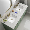 James Martin Chicago 60" Double Bathroom Vanity, Smokey Celadon