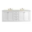 James Martin Chicago 72" Double Bathroom Vanity, Glossy White