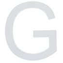 Arial Font White Painted MDF Wood Letter G (6 Inches)