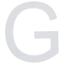 Arial Font White Painted MDF Wood Letter G (6 Inches)