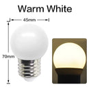 G45 white string lights outdoor garden globe led bulbs