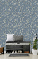 Contemporary Grey Floral Wallpaper Tasteful