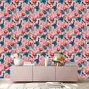 Pink Wallpaper with Protea