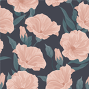 Elegant Beige Flowers Wallpaper Fashionable