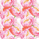 Contemporary Watercolor Pink Flowers Wallpaper