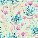 Elegant Watercolor Pink Flowers Wallpaper