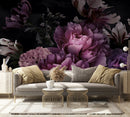 Modish Dark Floral Wallpaper Vogue High-Quality