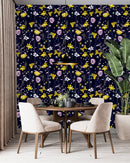 Yellow Flowers and Butterflies Wallpaper