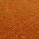 Gabbeh Border Orange Rust Hand Loomed Wool Area Rug