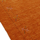 Gabbeh Border Orange Rust Hand Loomed Wool Area Rug