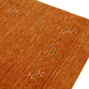 Gabbeh Border Orange Rust Hand Loomed Wool Area Rug
