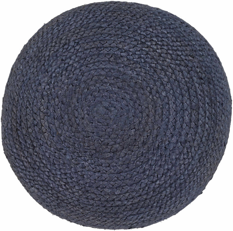 Kaumakani Jute Pouf in Dark Blue