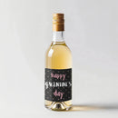 Galentines Pink Black Mini Wine Label