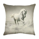 Galloping horse pillowcase vibrant linen cushion cover living room