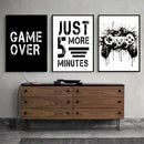 Game Controller Wall Art Black White
