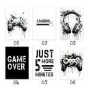 Game Controller Wall Art Black White