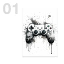 Game Controller Wall Art Black White