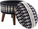 Oberkappel Black Ottoman