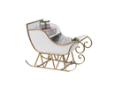 Gold & White Enamel Sleigh
