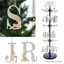 Elegant Reindeer Monogram Ornaments - Specify Letter