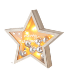 LED Light Up Star w/Ornament Figurine Set (2 pc. set) - Final Sale