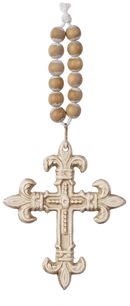 Small Cross with Beaded Hanger