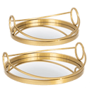Gold Mirrored Tray (2 pc. set)