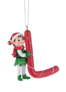 Elf Monogram Ornament - L - Final Sale