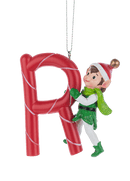 Elf Monogram Ornament - R - Final sale