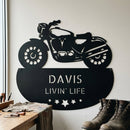 Custom Metal Wall Art - Personalized Biker Sign