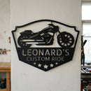 Custom Metal Wall Art - Personalized Biker Sign