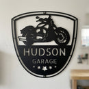 Custom Metal Wall Art - Personalized Motorcycle Name Monogram