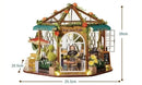 Miniature Wizardi Roombox Kit - Wooden Coffee Shop Dollhouse Kit