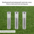 Garden Solar Lamps with RGB Lighting and Stainless Steel Build