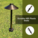 Garden Stake - 8-Inch Low Profile 1/2" NPT Thread with Side Wireway | 20 Pack