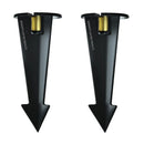 Garden Stakes | 9-Inch In-Ground Solid Brass 1/2" NPT Thread 2 Pack