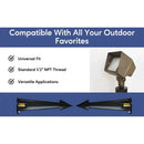 Garden Stakes | 9-Inch In-Ground Solid Brass 1/2" NPT Thread 2 Pack